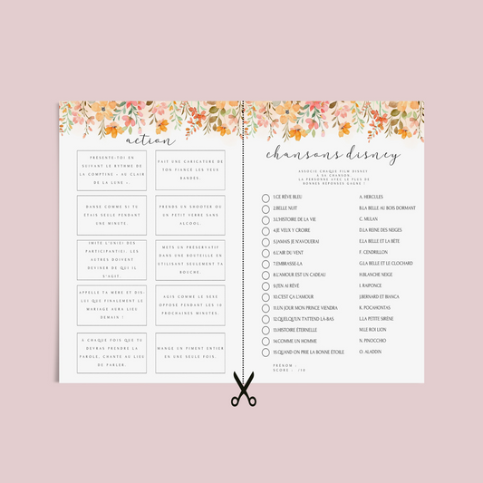 Jeux Evjf à imprimer - Pack de +65 Jeux Evjf imprimable - Gages pour Evjf - Activités Evjf - Animation Evjf en Français - Cartes EVJF