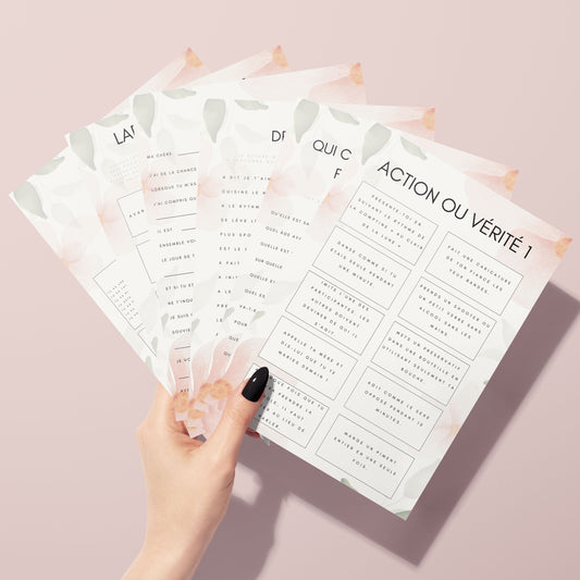 Jeux EVJF à domicile : 65 jeux imprimables pour un EVJF à la maison - Gages pour Evjf - Activités Evjf