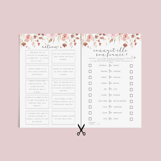 Jeux Evjf à imprimer - Pack de +65 Jeux Evjf imprimable - Gages pour Evjf - Activités Evjf - Animation Evjf en Français - Cartes EVJF