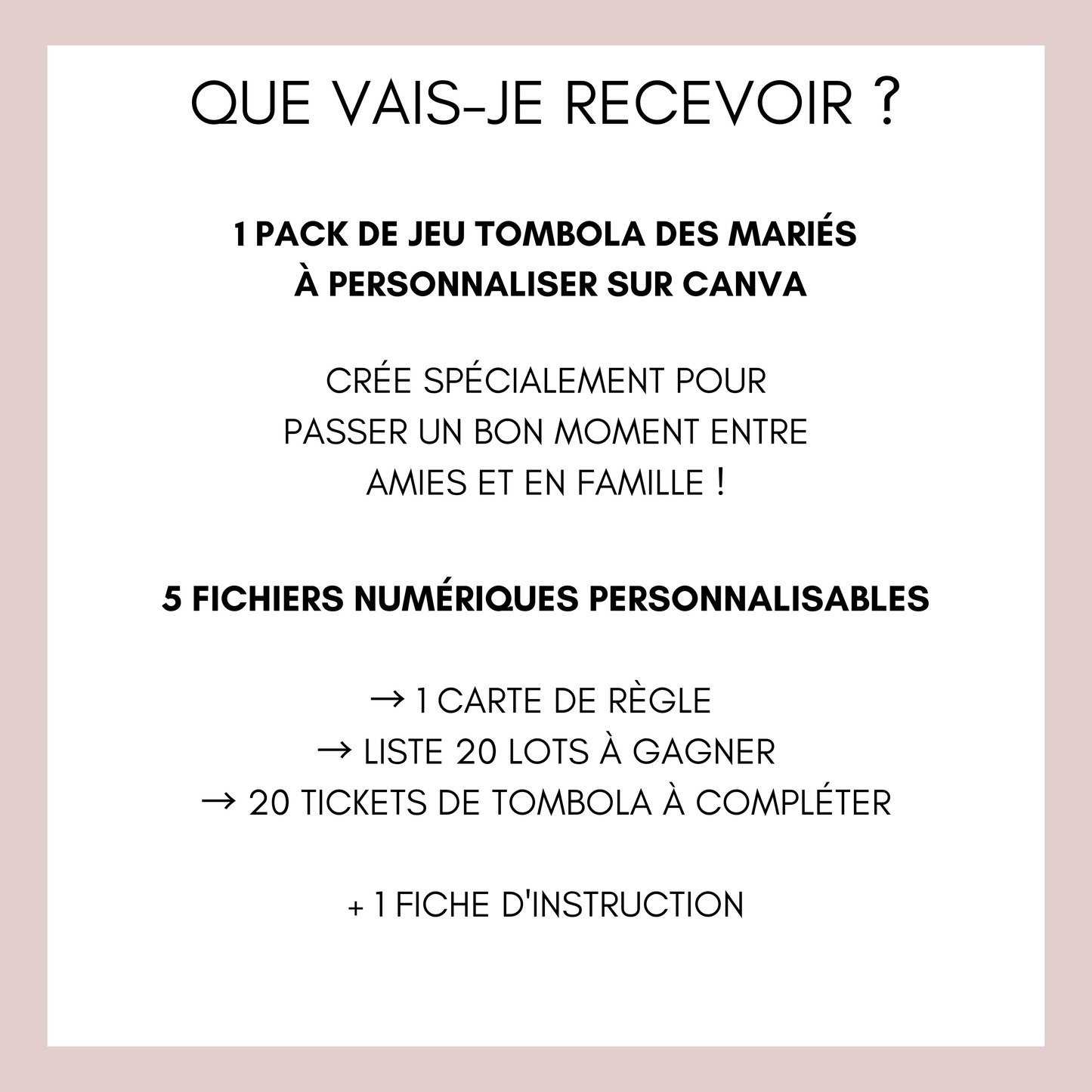 Jeu tombola des mariés l'activité idéale pour un mariage ! Loterie mariage française, jeux, idée cadeau tombola mariage et EVJF