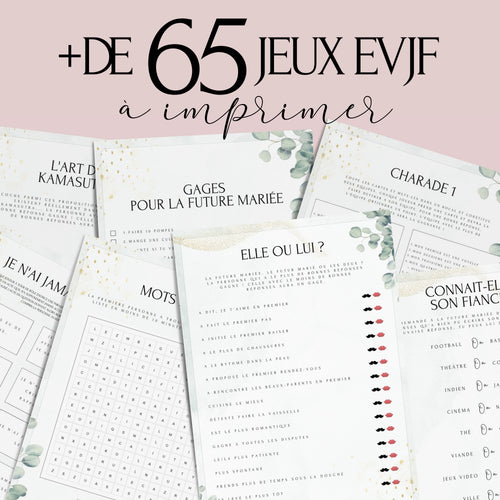 Kit EVJF à Imprimer Eucalyptus - 65 Jeux + Gages à Domicile