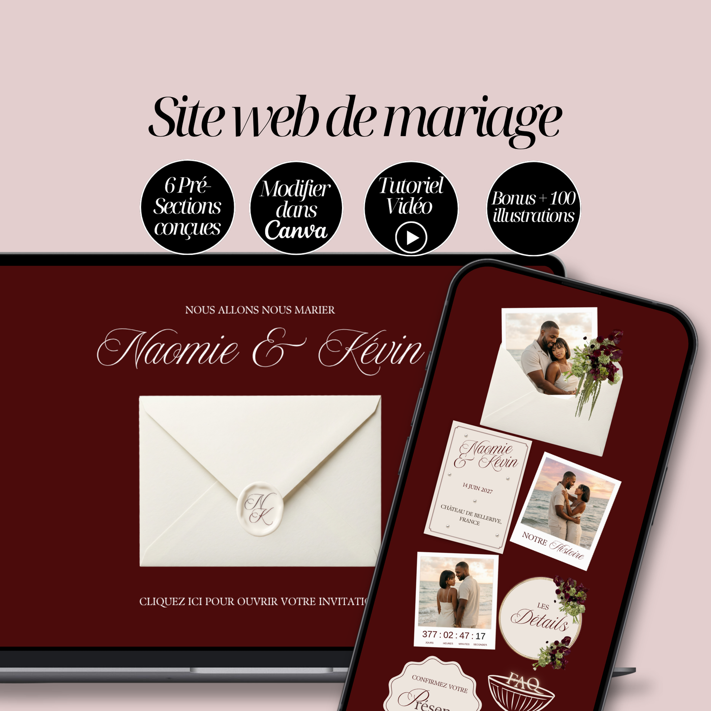 Site Web de mariage Canva