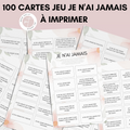 Jeu Je n'ai jamais à imprimer - Rose et Vert Fleuri - 100 Cartes pour adultes PDF