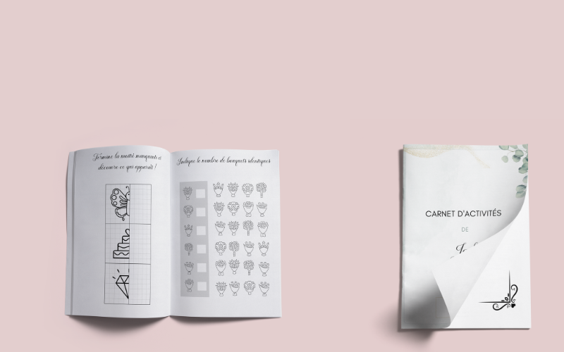 Livret activité enfant mariage à personnaliser Canva - Coloriage à imprimer