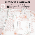 Jeux EVJF en Ville à Imprimer Vert & Rose - 45 Gages & Défis