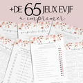 Kit EVJF à Imprimer Champêtre Rose Fleuri - 65 Jeux + Gages à Domicile