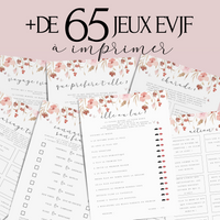 Kit EVJF à Imprimer Champêtre Rose Fleuri - 65 Jeux + Gages à Domicile