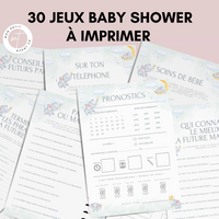 Jeux Baby Shower à Imprimer Éléphant - 30 Activités Fête Prénatale