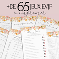 Kit EVJF à Imprimer Champêtre Coloré - 65 Jeux + Gages à Domicile