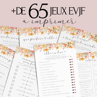 Kit EVJF à Imprimer Champêtre Coloré - 65 Jeux + Gages à Domicile