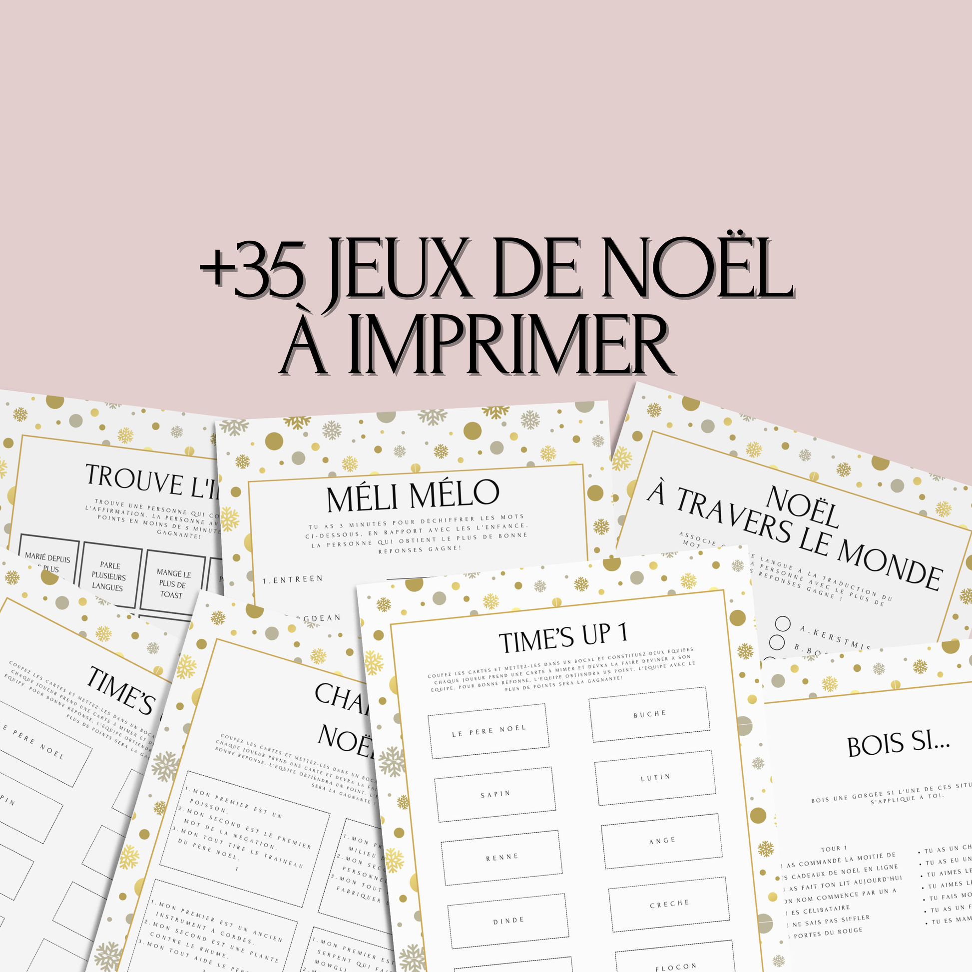 Jeux de Noël en Français à télécharger et imprimer