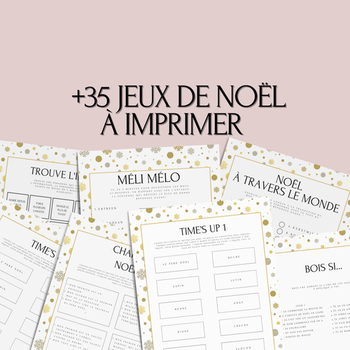 Jeux de Noël à imprimer pour adulte - 35 Activités festives PDF