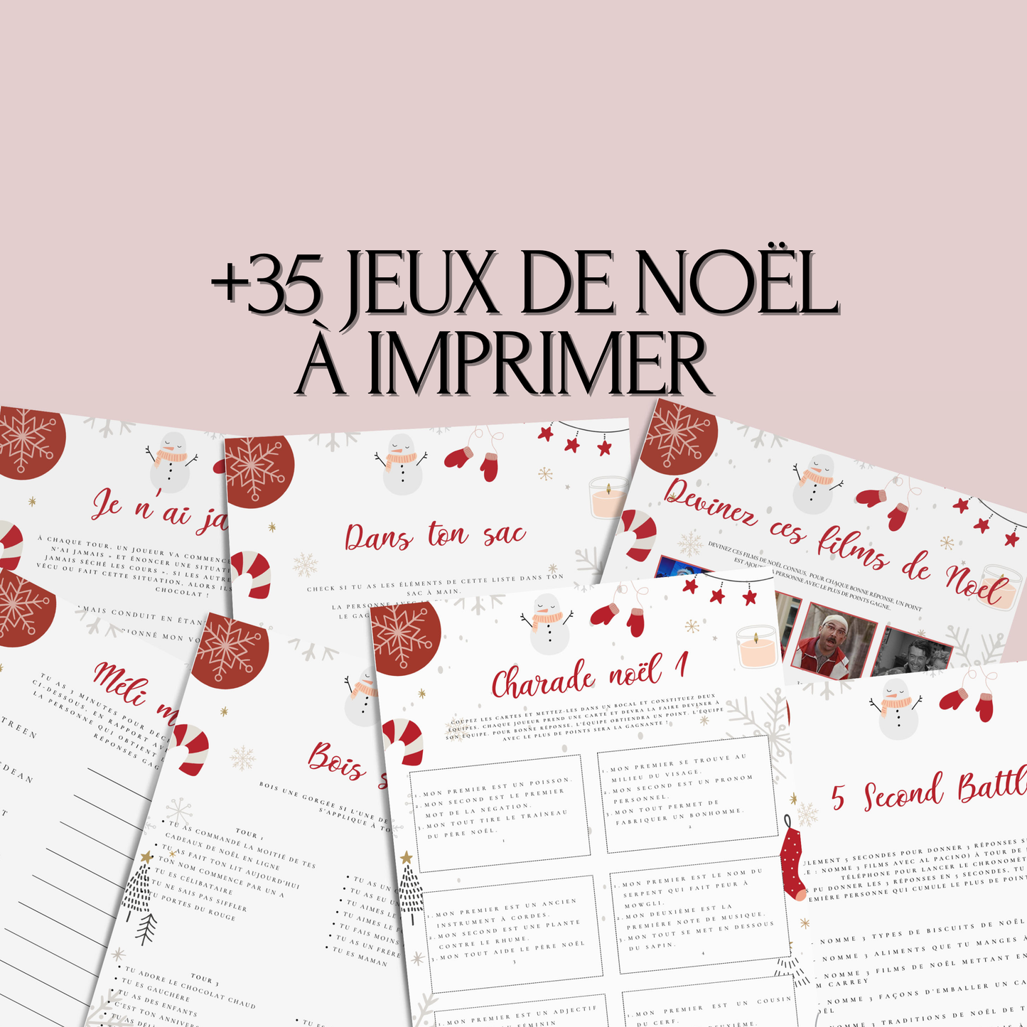 Jeux de Noël en Français à télécharger et imprimer 