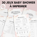 Jeux Baby Shower à Imprimer Rose & Gold - 30 Activités Fête Prénatale