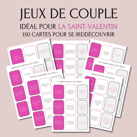Jeux pour Couples – Jeux Saint-Valentin - 150 Cartes pour Se (Re)découvrir et Raviver la Flamme