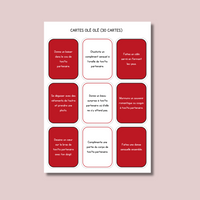 Jeux de Couple à imprimer - Rouge - 150 Cartes romantiques PDF