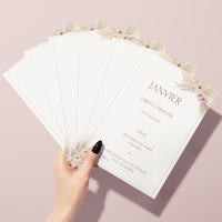 Jeu des 12 mois à personnaliser Canva - Boho Fleuri Élégant - Activité mariage PDF