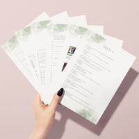 Jeux Anniversaire Adulte Thème Aquarelle Vert - 30 Activités PDF