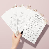 Kit EVJF à Imprimer Boho Fleuri Neutral - 65 Jeux + Gages - TOP VENTES