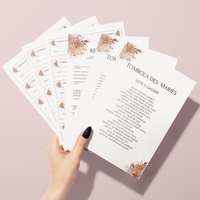 Jeu Tombola des mariés à personnaliser Canva - Terracotta & Boho - PDF à imprimer