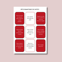 Jeux de Couple à imprimer - Rouge - 150 Cartes romantiques PDF