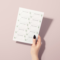 Jeu Tombola des mariés à personnaliser Canva - Aquarelle Vert - PDF à imprimer
