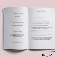 Livret de messe Mariage à personnaliser Canva - Fleuri Terracotta - Modèle PDF