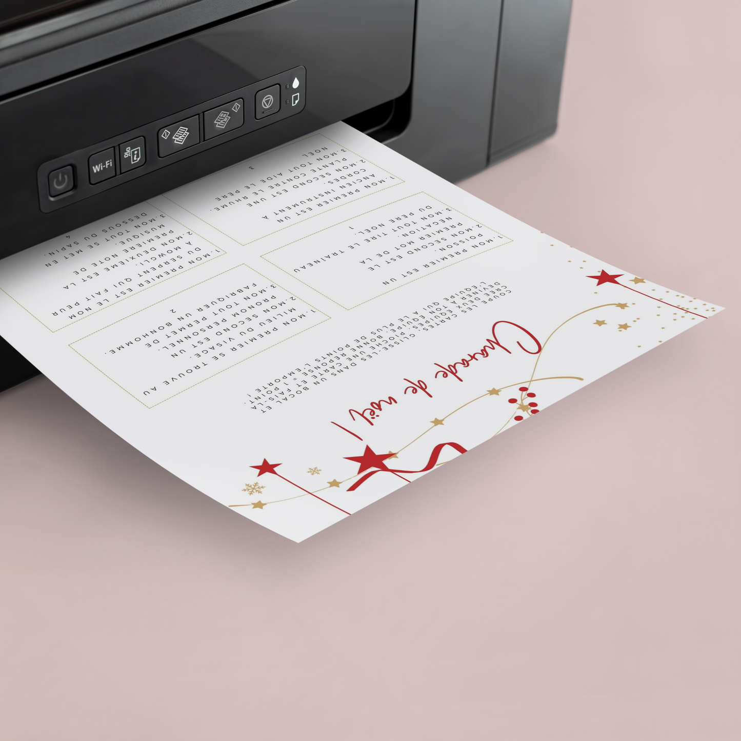 Jeux de Noël en Français à imprimer - Carte de jeux pour Noël - Jeux de Noël animation - Jeux de Noël entre collègues