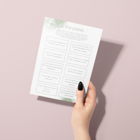 Jeux Anniversaire Adulte Thème Aquarelle Vert - 30 Activités PDF