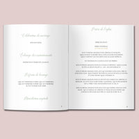 Livret de messe Mariage à personnaliser Canva - Eucalyptus - Modèle PDF