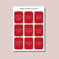 Jeux de Couple à imprimer - Rouge - 150 Cartes romantiques PDF
