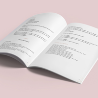 Livret de messe Baptême à personnaliser Canva - Doré et Rose Fleuri - Modèle PDF