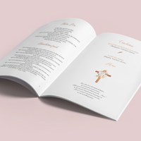 Livret de messe Mariage à personnaliser Canva - Fleuri Terracotta - Modèle PDF