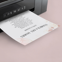 Jeu Tombola des mariés à personnaliser Canva - Rose Fleuri - PDF à imprimer