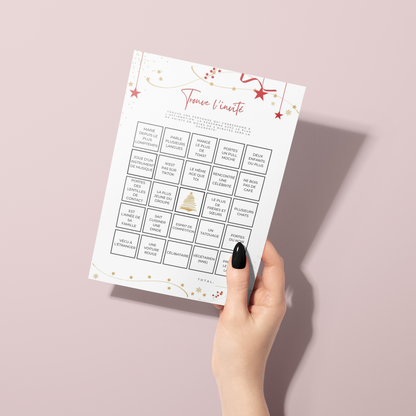 Jeux de Noël en Français à imprimer - Carte de jeux pour Noël - Jeux de Noël animation - Jeux de Noël entre collègues