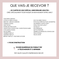 Jeux Anniversaire Adulte Thème Aquarelle Vert - 30 Activités PDF