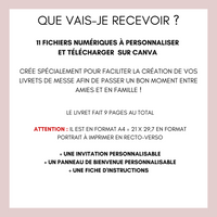 Livret de messe Baptême à personnaliser Canva - Fleuri Terracotta - Modèle PDF
