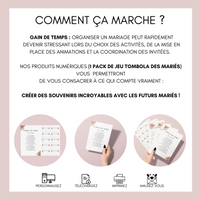 Jeu Tombola des mariés à personnaliser Canva - Terracotta & Boho - PDF à imprimer