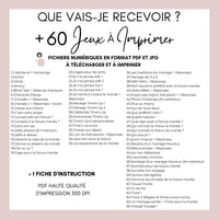 Kit EVJF à Imprimer Gold & Rose Fleuri - 65 Jeux + Gages à Domicile