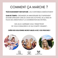 Jeux Anniversaire Adulte Thème Floral Rose - 30 Activités Imprimables