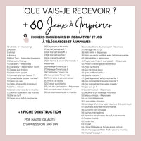 Kit EVJF à Imprimer Aquarelle Rose & Vert Fleuri - 65 Jeux + Gages à Domicile