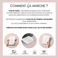 Jeu Tombola des mariés à personnaliser Canva - Boho Moderne - PDF à imprimer
