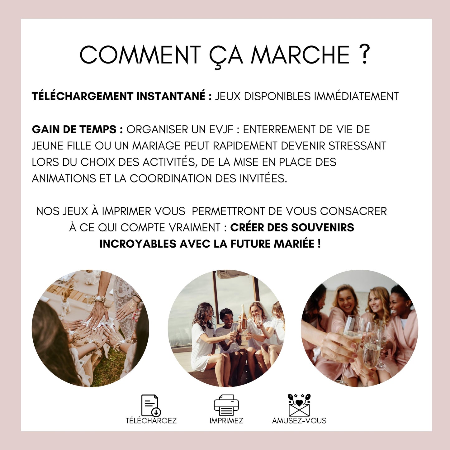 Jeux EVJF à domicile : 65 jeux imprimables pour un EVJF à la maison - Gages pour Evjf - Activités Evjf