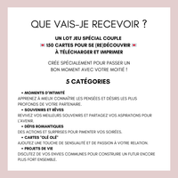 Jeux de Couple à imprimer - Rose - 150 Cartes romantiques PDF