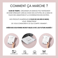 Jeu des 12 mois à personnaliser Canva - Aquarelle Bleu - Activité mariage PDF