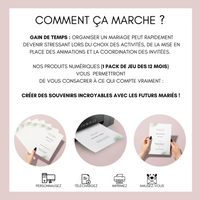 Jeu des 12 mois à personnaliser Canva - Aquarelle Vert - Activité mariage PDF