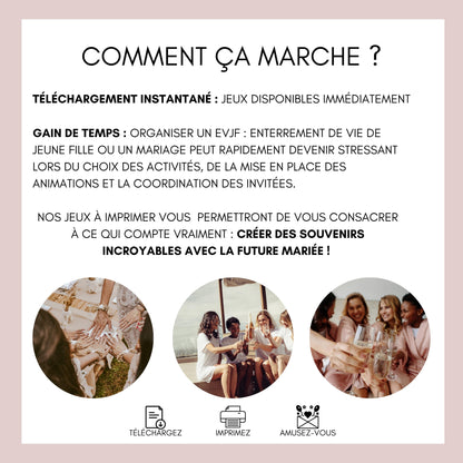 Jeux EVJF à domicile : 65 jeux imprimables pour un EVJF à la maison - Gages pour Evjf - Activités Evjf