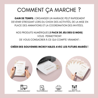 Jeu des 12 mois à personnaliser Canva - Boho Fleuri Chic - Activité mariage PDF