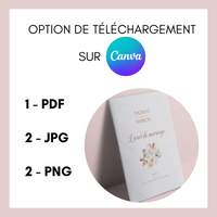 Livret de messe Mariage à personnaliser Canva - Fleuri Terracotta - Modèle PDF
