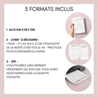 Kit EVJF à Imprimer Aquarelle Rose & Vert Fleuri - 65 Jeux + Gages à Domicile